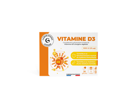 Vitamine D3 - Boîte de 30 gélules