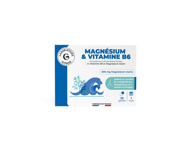Magnésium & Vitamine B6 - Boîte de 30 gélules