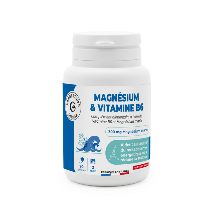 Magnésium & Vitamine B6 - Boîte de 90 gélules