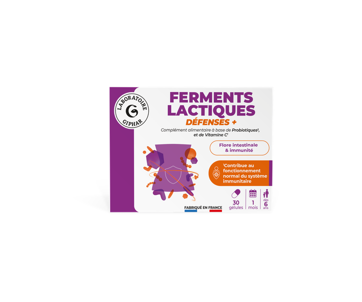 Ferments lactiques Défenses - Boîte de 30 gélules