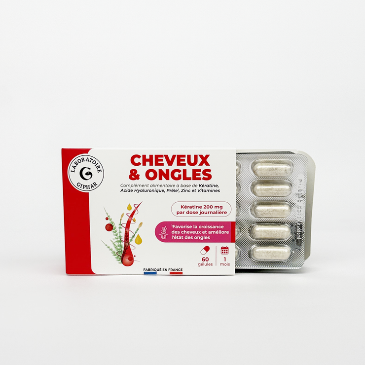 Cheveux & Ongles - Boîte de 60 gélules