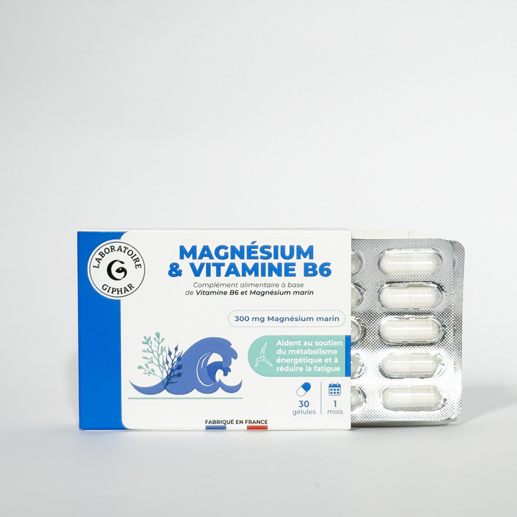 Magnésium & Vitamine B6 - Boîte de 30 gélules