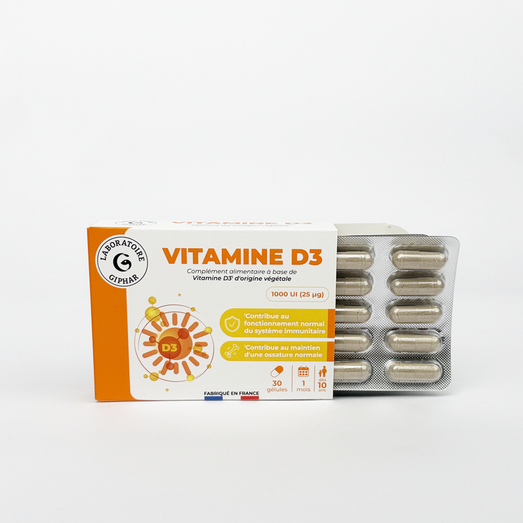 Vitamine D3 - Boîte de 30 gélules