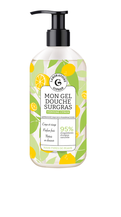 Mon Gel Douche Surgras Verveine Citron - Flacon Pompe de 1L