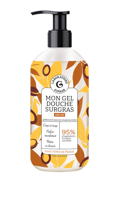 Mon Gel Douche Surgras Argan - Flacon pompe de 1L