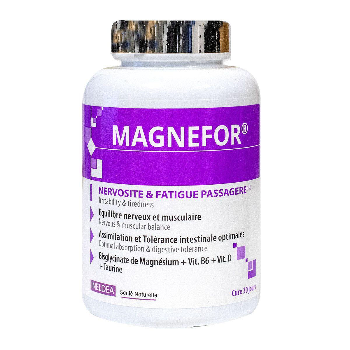 Magnefor 90 gélules végétales - Magnésium, vitamine B6 - Equilibre nerveux